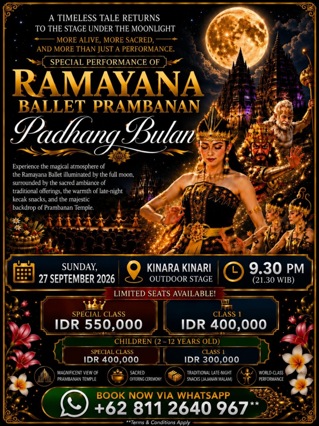 Moonlit Ramayana Performance at Prambanan