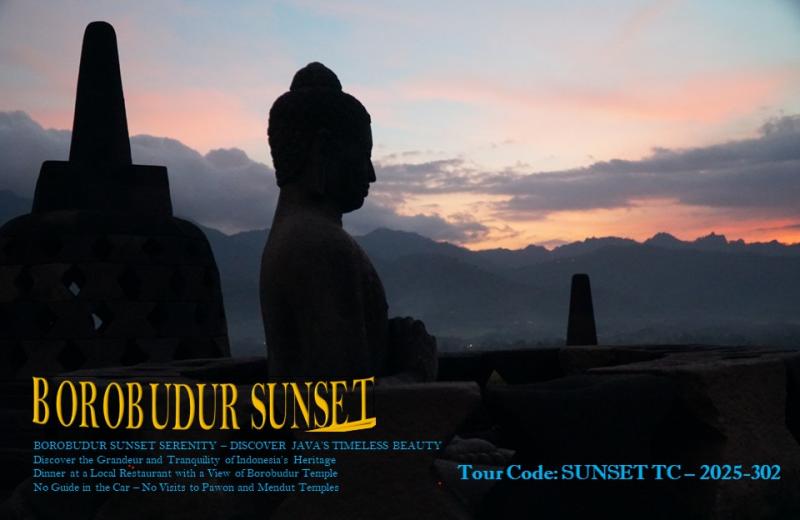 BOROBUDUR SUNSET SERENITY – DISCOVER JAVA’S TIMELESS BEAUTY-No guide in the car – No visit to Pawon and Mendut Temples BOROBUDUR SUNSET SERENITY – DISCOVER JAVA’S TIMELESS BEAUTY-No guide in the car – No visit to Pawon and Mendut Temples
