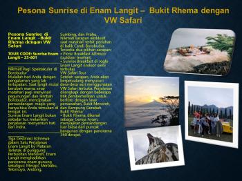 Pesona Sunrise di Enam Langit – Bukit Rhema dengan VW Safari