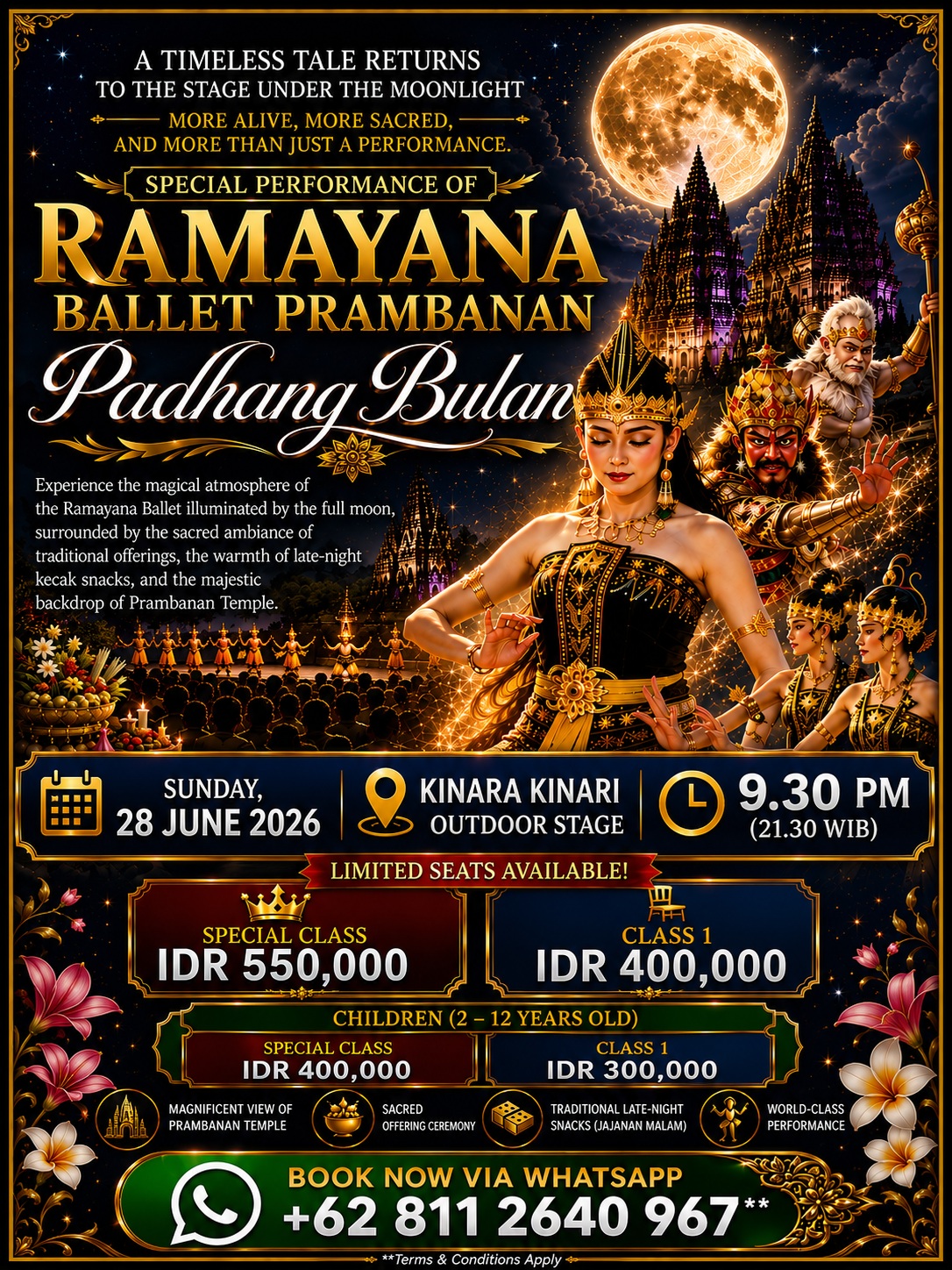 Moonlit Ramayana Performance at Prambanan