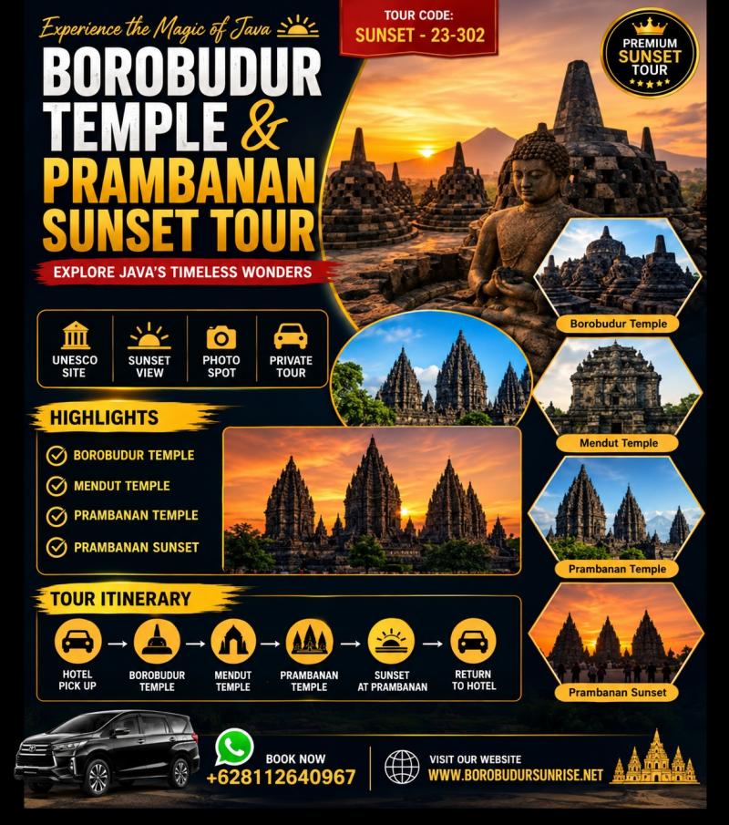 Borobudur Temple & Prambanan Sunset Tour - Explore Java’s Timeless Wonders