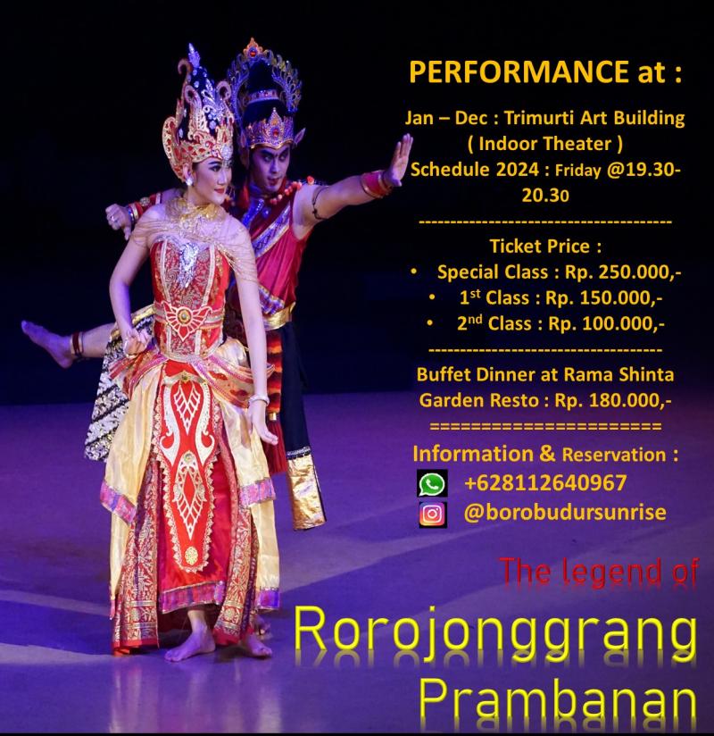 Schedule Roro Jonggrang Ballet Prambanan
