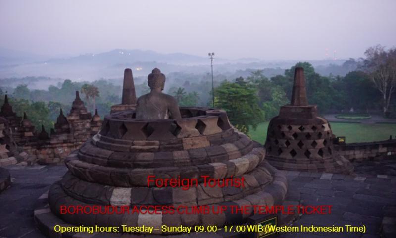 Borobudur Climb up The Temple Foreign Tourist Ticket Children