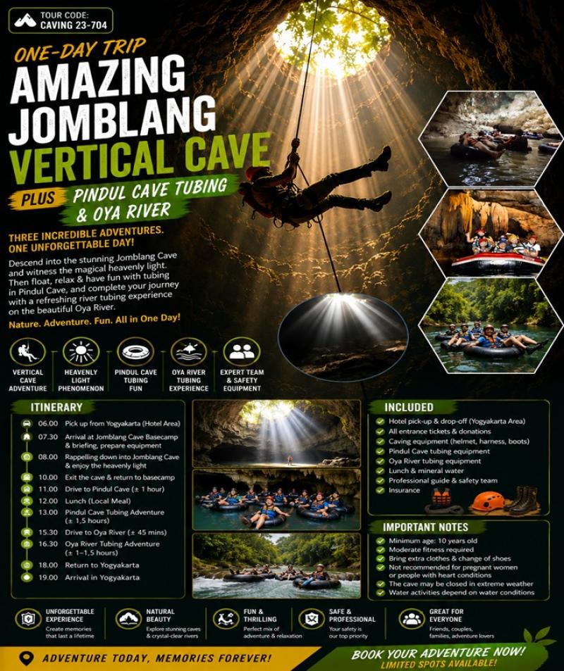 Jomblang Vertical Pindul Tanding Oya River Tubing