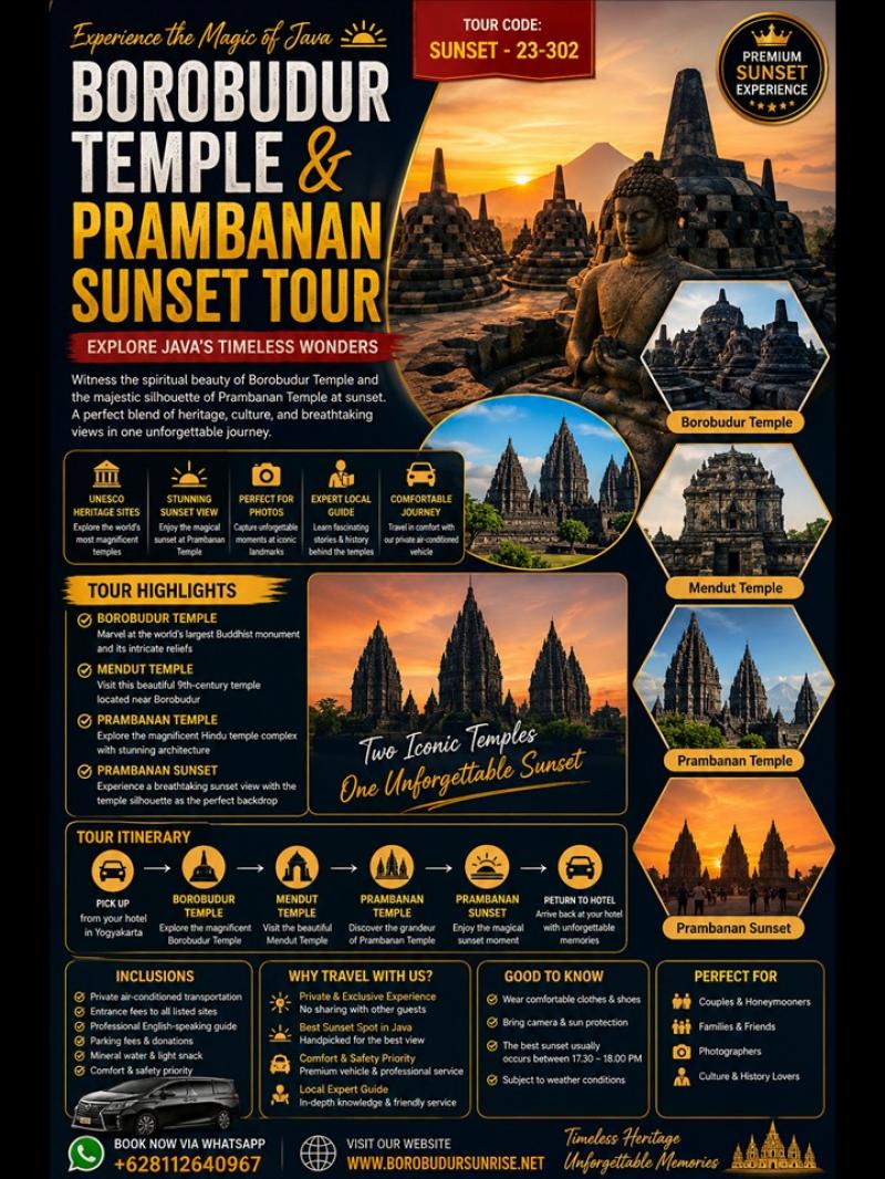 Borobudur Temple & Prambanan Sunset Tour - Explore Java’s Timeless Wonders