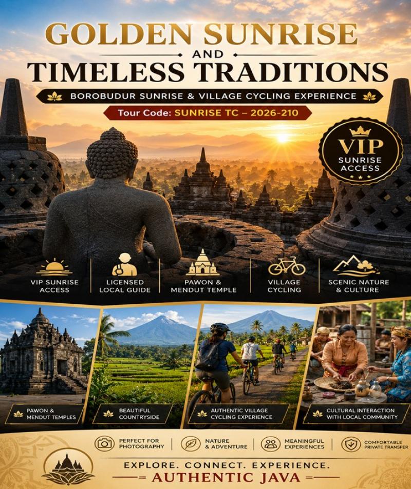Borobudur Sunrise and Authentic Village Cycling Experience Borobudur Sunrise and Authentic Village Cycling Experience