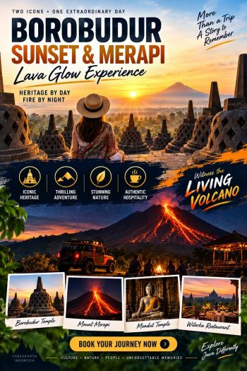 Borobudur Sunset & Merapi Lava Glow Experience
