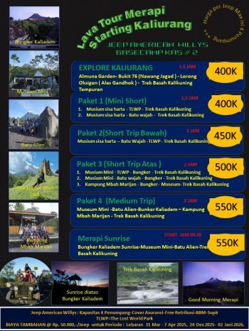 Jeep Lava Tour Merapi Starting Kaliurang Jeep Lava Tour Merapi Starting Kaliurang