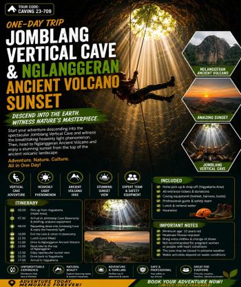 Jomblang Vertical Cave Nglanggeran Ancient Volcano Sunset