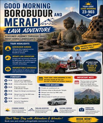 GOOD MORNING BOROBUDUR AND MERAPI LAVA ADVENTURE
