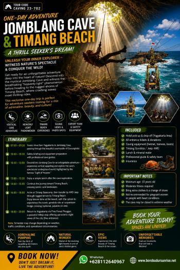 ONE-DAY ADVENTURE: JOMBLANG CAVE & TIMANG BEACH – A THRILL SEEKER’S DREAM!