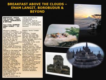 BREAKFAST ABOVE THE CLOUDS – ENAM LANGIT, BOROBUDUR & BEYOND