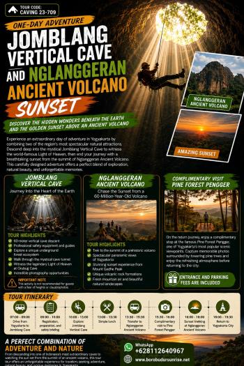 Jomblang Vertical Cave Nglanggeran Ancient Volcano Sunset
