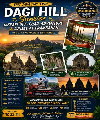 Epic Java Day Trip : Dagi Hill Sunrise, Merapi Off-Road Adventure and Sunset at Prambanan