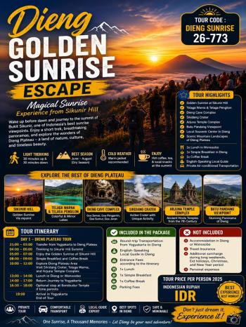 DIENG GOLDEN SUNRISE ESCAPE Magical Sunrise Experience from Sikunir Hill