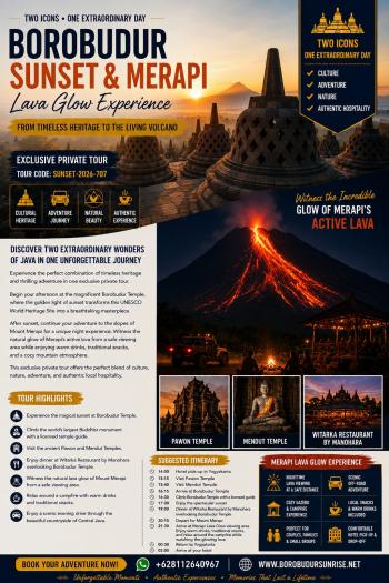 Borobudur Sunset & Merapi Lava Glow Experience